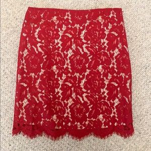 💋Lucy Paris Red Lace Skirt💋
